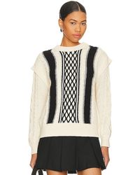 525 - Nia Shoulder Trim Pullover Sweater - Lyst