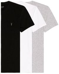 AllSaints - Camiseta 3 pack - Lyst