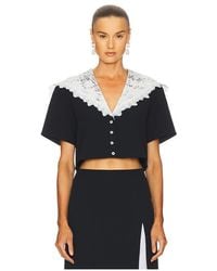 Helsa - The Sailor Shirt With Lace Collar - Lyst