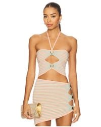 retroféte - Top Punto Brea En Color Coral,Mint Talla (También En M, S, Xl, Xs) - Lyst