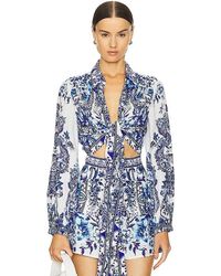 Camilla - Camisa cropped wrap - Lyst