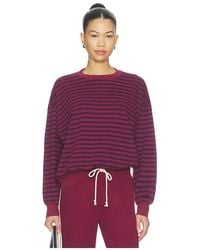 Daydreamer - Stripe Terry Oversized Sweatshirt - Lyst