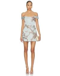 SAU LEE - Bruna Brocade Mini Dress - Lyst