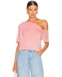 Lamade Sylvie Off the Shoulder Tee - Pink