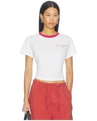 FAVORITE DAUGHTER - The Cropped Signature Chest Tee - Lyst
