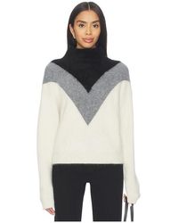 Theory - Chevron Yoke Sweater - Lyst