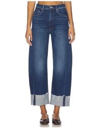 Mother - Pierna Recta Half-Pipe Ankle Cuff Fray En Color Azul Talla (También En 24, 25, 26, 27, 28, 29, 30, 31, 32, 33, 34) - Lyst