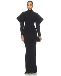 Norma Kamali - Wing Sleeve Open Back Bow Neck Gown - Lyst