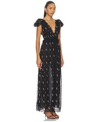 For Love & Lemons Dusty Rose Maxi Dress in Brown | Lyst