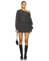 Line & Dot - ROBE PULL MINI SHORE en Charcoal - Lyst