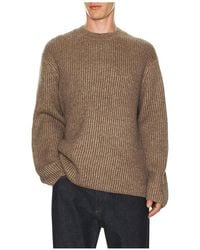 Theory - Wool Cotton Long Sleeve Crew Neck Sweater - Lyst