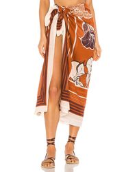 Johanna Ortiz Territorio sagrado flowers pareo - Naranja