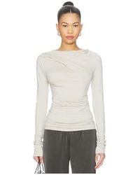 Entire studios - Drape Top en Grey - Lyst