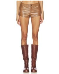 superdown - Gianna Faux Leather Shorts - Lyst