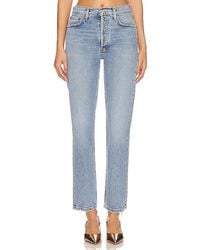 Agolde - Riley High Rise Straight Crop Jeans - Lyst