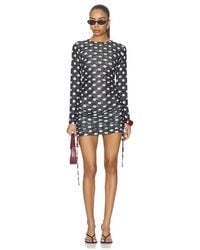 One Teaspoon - Polka Darling Sheer Mesh Ruched Mini Dress - Lyst