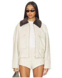 Madison The Label - X Revolve Chappell Jacket With Faux Fur Collar - Lyst