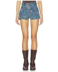 Free People - Shorts Mit Stickereien Bettie - Lyst
