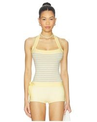 Frankie's Bikinis - Quinn Cloud Knit Halter Top - Lyst