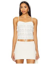 For Love & Lemons - Jayla Knit Cami Top - Lyst