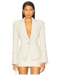 L'Agence - Kaisley Blazer With Fray - Lyst