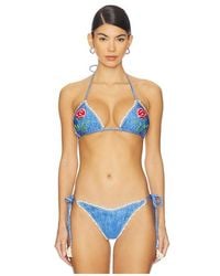 CAPITTANA - Lia Roses Bikini Top - Lyst