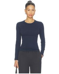 Leset - Top Ajustado De Manga Larga Nando En Color Azul Marino Talla (También En M, S, Xl, Xs) - Lyst