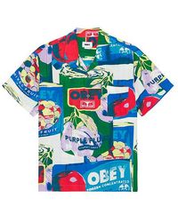 Obey - Fruit Cans Woven Shirt - Lyst