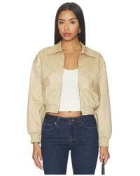 GOOD AMERICAN - The Twill Cropped Bomber - Lyst