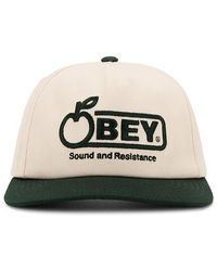 Obey - Sound Twill 5 Panel Snapback Cap - Lyst