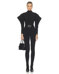 Norma Kamali - Wing Sleeve Open Back Bow Neck Catsuit - Lyst