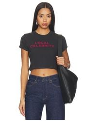RE/DONE - Cropped 60S Slim Tee Local Celeb - Lyst