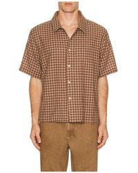 Rhythm - Cross Check Crop Shirt - Lyst