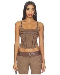 I.AM.GIA - Viviane Suede Corset Top - Lyst