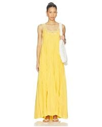 Free People Ophelia Maxi Dress in Brown | Lyst