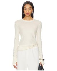 Enza Costa - Cashmere Easy Cuffed Crew Top - Lyst