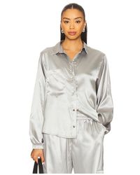 Heroine Sport - Geknöpftes Hemd Satin Shirt - Lyst