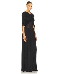 Helsa Jersey Deep V Maxi Dress in White | Lyst
