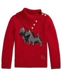 Polo Ralph Lauren - Long Sleeve Intarsia Dog Turtleneck Sweater - Lyst
