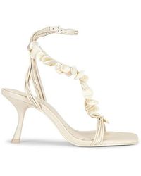 Jonathan Simkhai - Elin Natural Shell Beaded Strappy Heel - Lyst