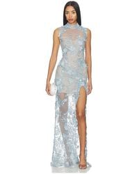 Bronx and Banco - Tiffany Sequin Floral Maxi Dress - Lyst