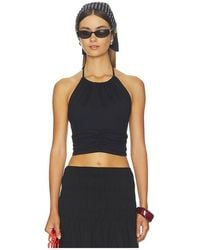 Susana Monaco - Halter Gathered Top Tie Neck - Lyst