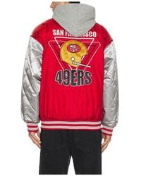 Mitchell & Ness - Nfl 49Ers Diamond Fusion Vintage Logo Button Front Jacket - Lyst