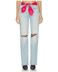 RE/DONE - 90S High Rise Loose With Bandana Wide Leg Jeans - Lyst