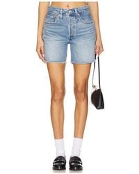 Levi's - Short De Cintura Baja Hasta Medio Muslo 501 En Color Azul Talla (También En 25, 26, 27, 28, 29, 30, 31, 32, 33, 34) - Lyst