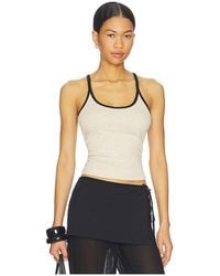 Enza Costa - Classic Ringer Scoop Tank - Lyst