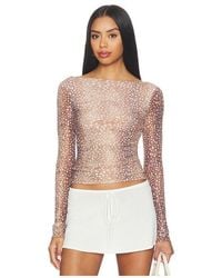 superdown - Darla Top En Color Marrón Talla (También En M, S, Xl, Xs, Xxs) - Lyst