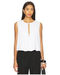 WeWoreWhat - Tie Front Flare Top - Lyst