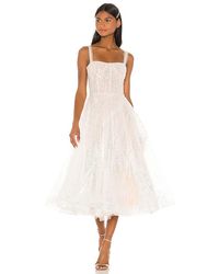 Bronx and Banco Mademoiselle Bridal Midi Dress - White