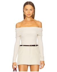 Elodie the Label - Schulterfreies Oberteil Aus Strick Kate - Lyst